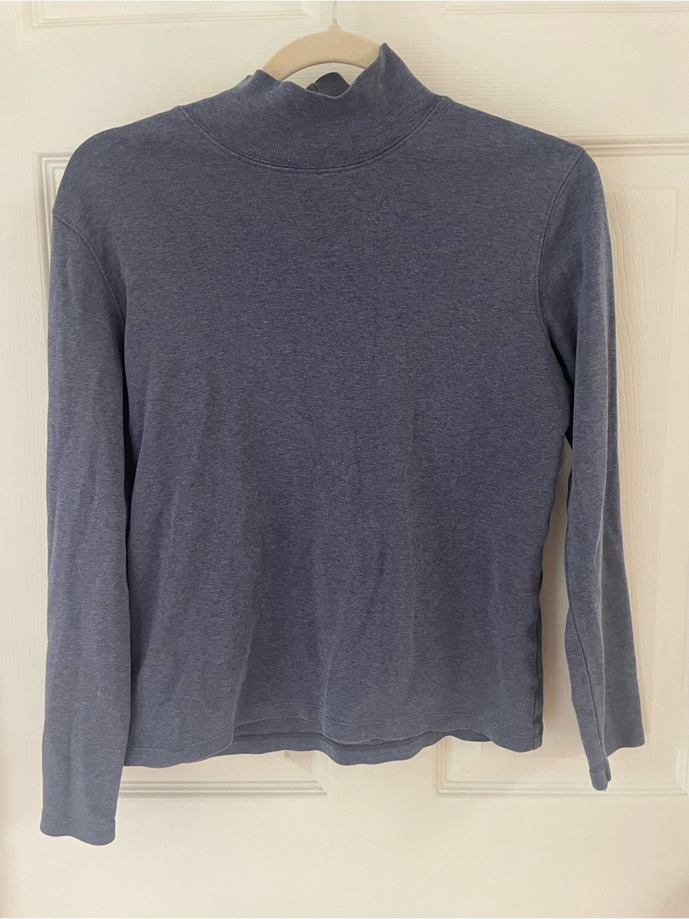 Vintage Pendleton Mock Neck Long Sleeve Sweater - Gray Blue